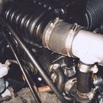 The Bosch BOV install in the upper intercooler hose