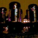 Close up of original amplifier tubes
