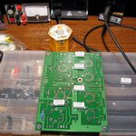 Bottom of PCB after stuffing the resistors